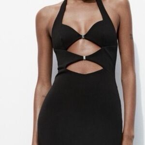 Never worn black dress with cutout